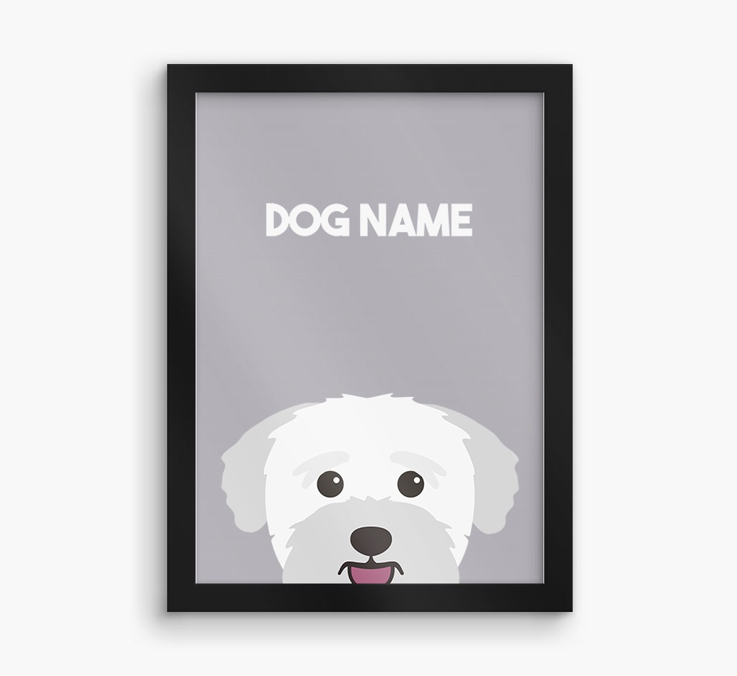 Peeking Dog: Personalised {breedFullName} Framed Print