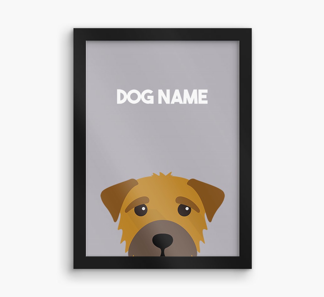 Peeking Dog: Personalised {breedFullName} Framed Print