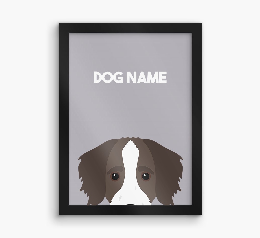 Peeking Dog: Personalised {breedFullName} Framed Print