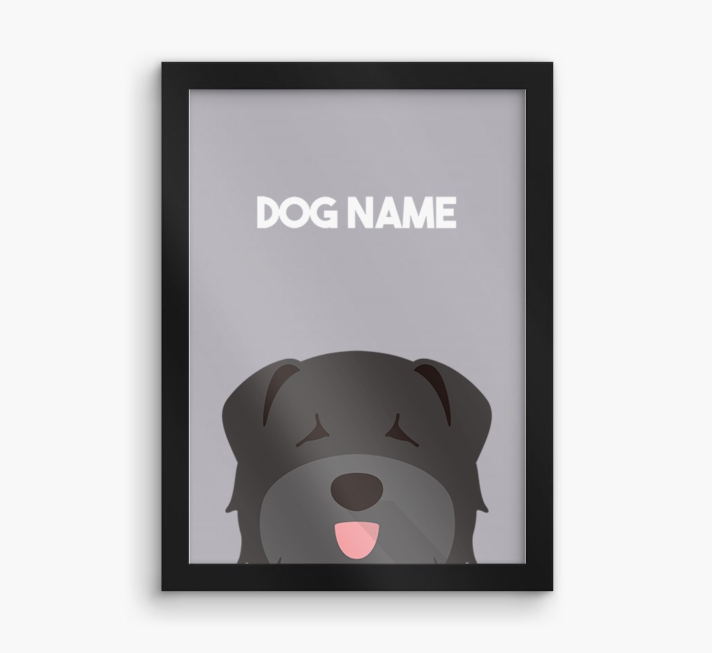 Peeking Dog: Personalized {breedFullName} Framed Print