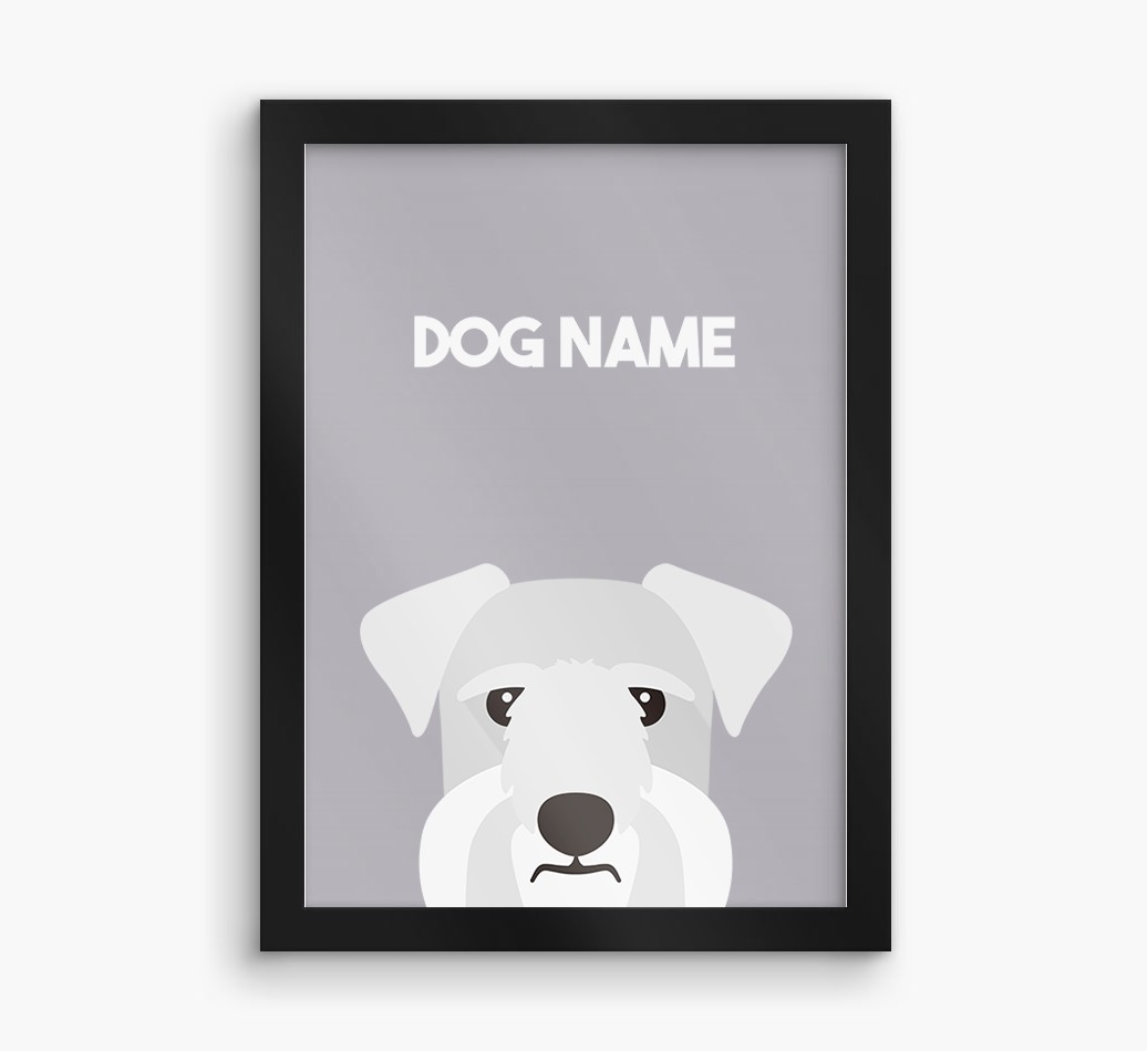 Peeking Dog: Personalised {breedFullName} Framed Print