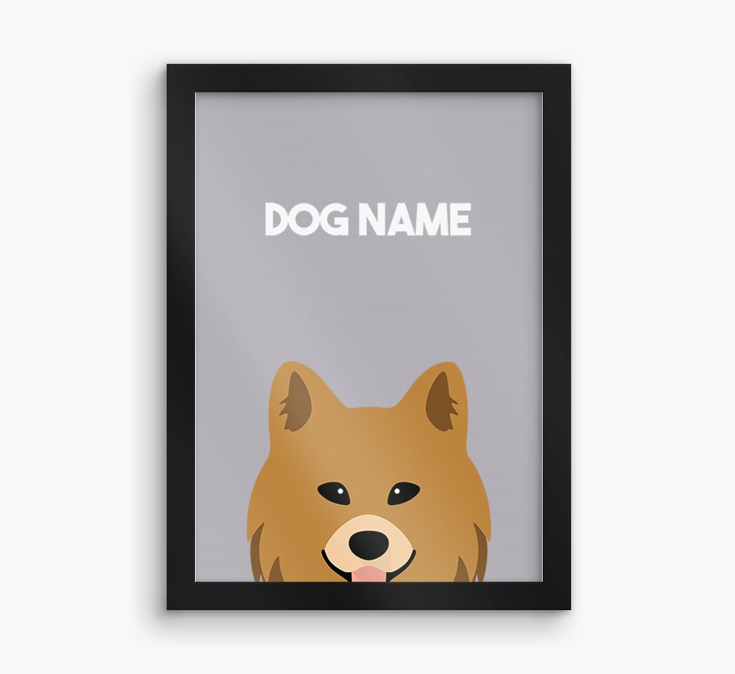 Peeking Dog: Personalised {breedFullName} Framed Print