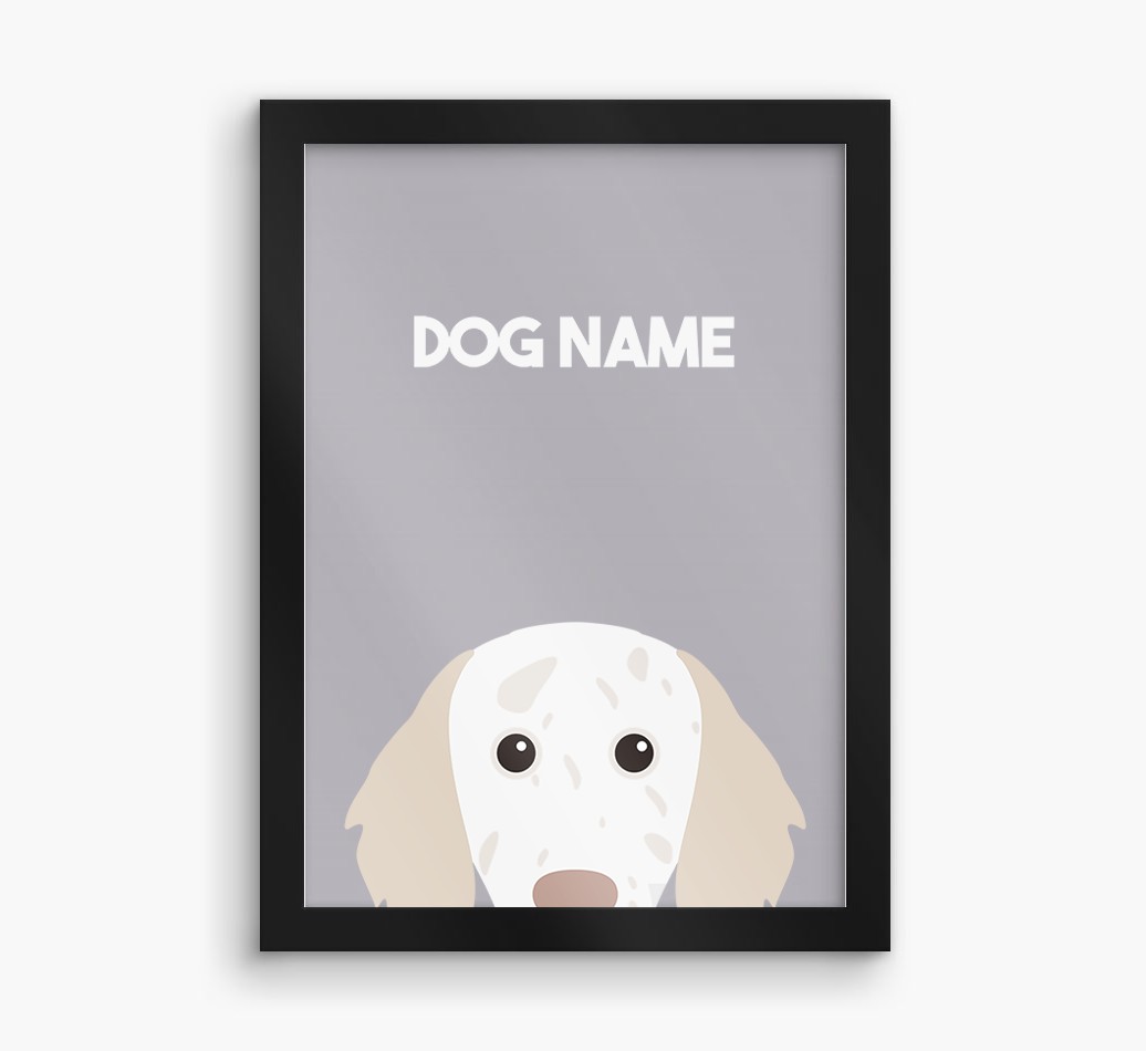 Peeking Dog: Personalised {breedFullName} Framed Print