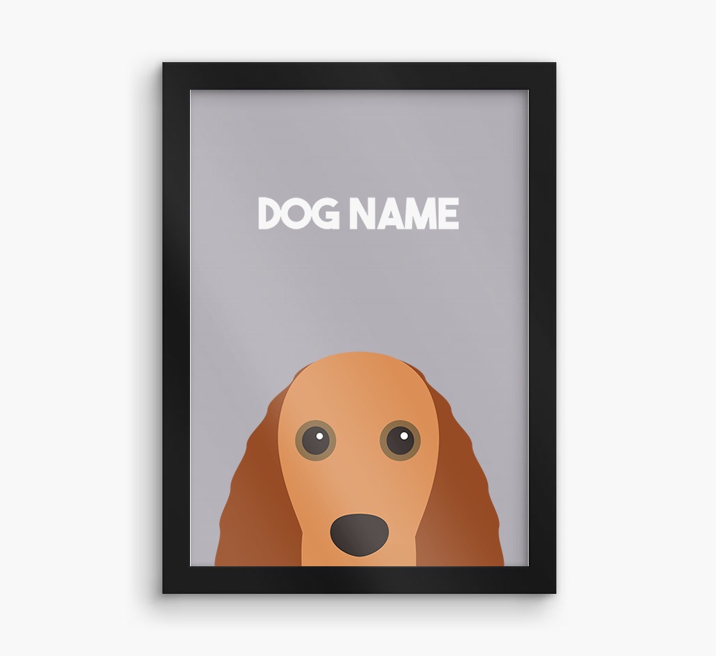 Peeking Dog: Personalised {breedFullName} Framed Print