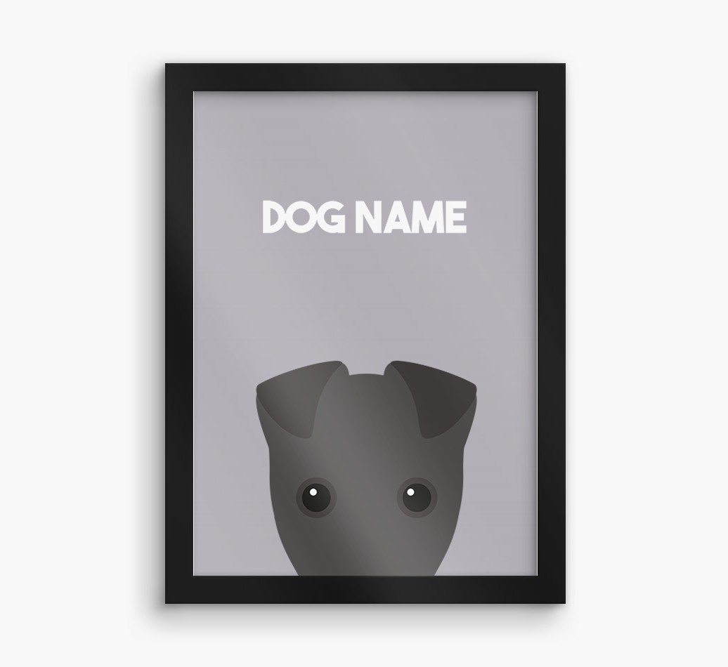 Peeking Dog: Personalised {breedFullName} Framed Print