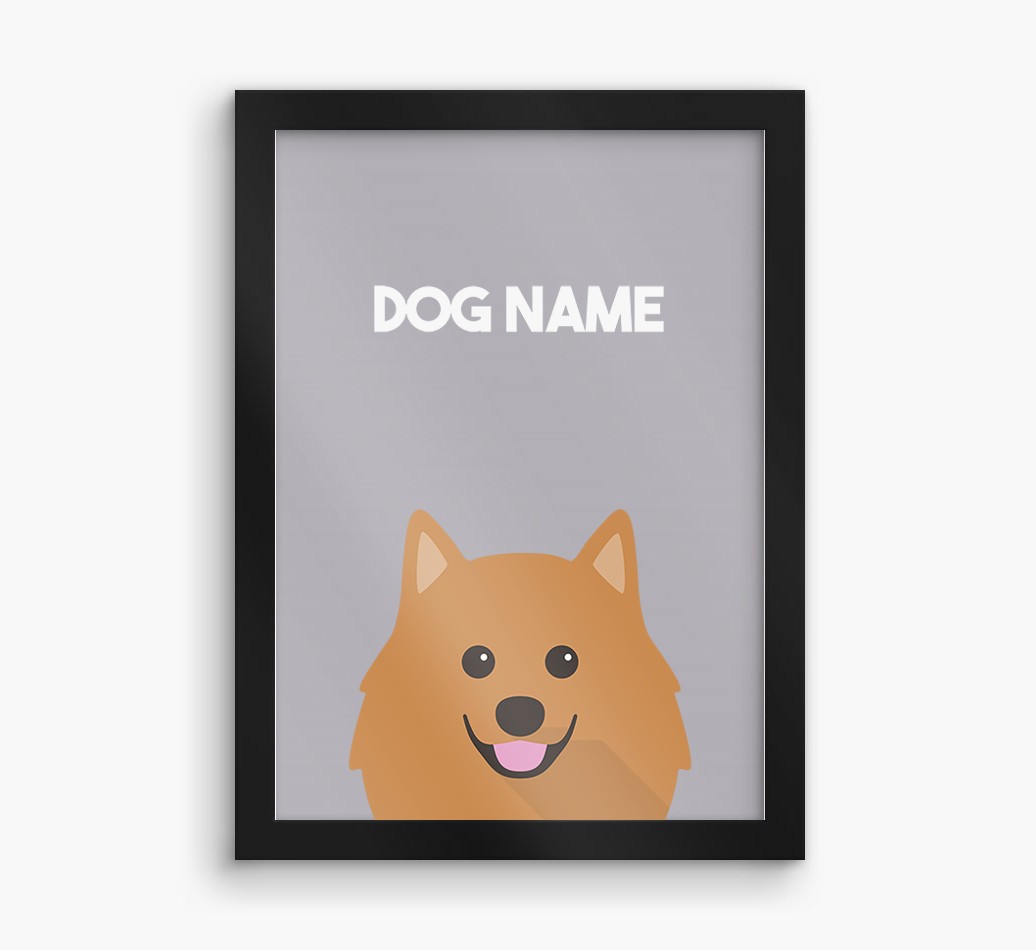 Peeking Dog: Personalised {breedFullName} Framed Print