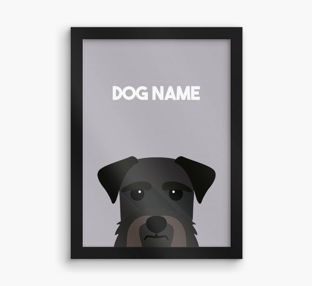Peeking Dog: Personalised {breedFullName} Framed Print