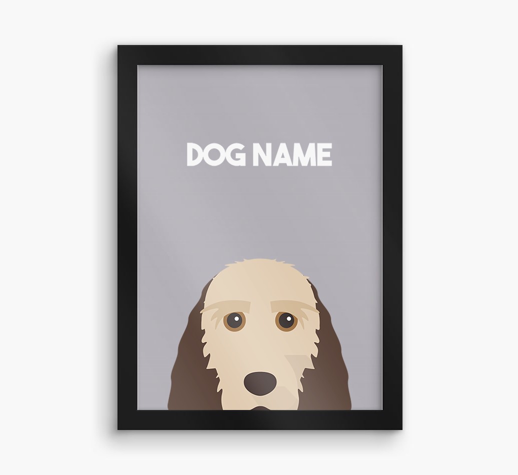 Peeking Dog: Personalised {breedFullName} Framed Print