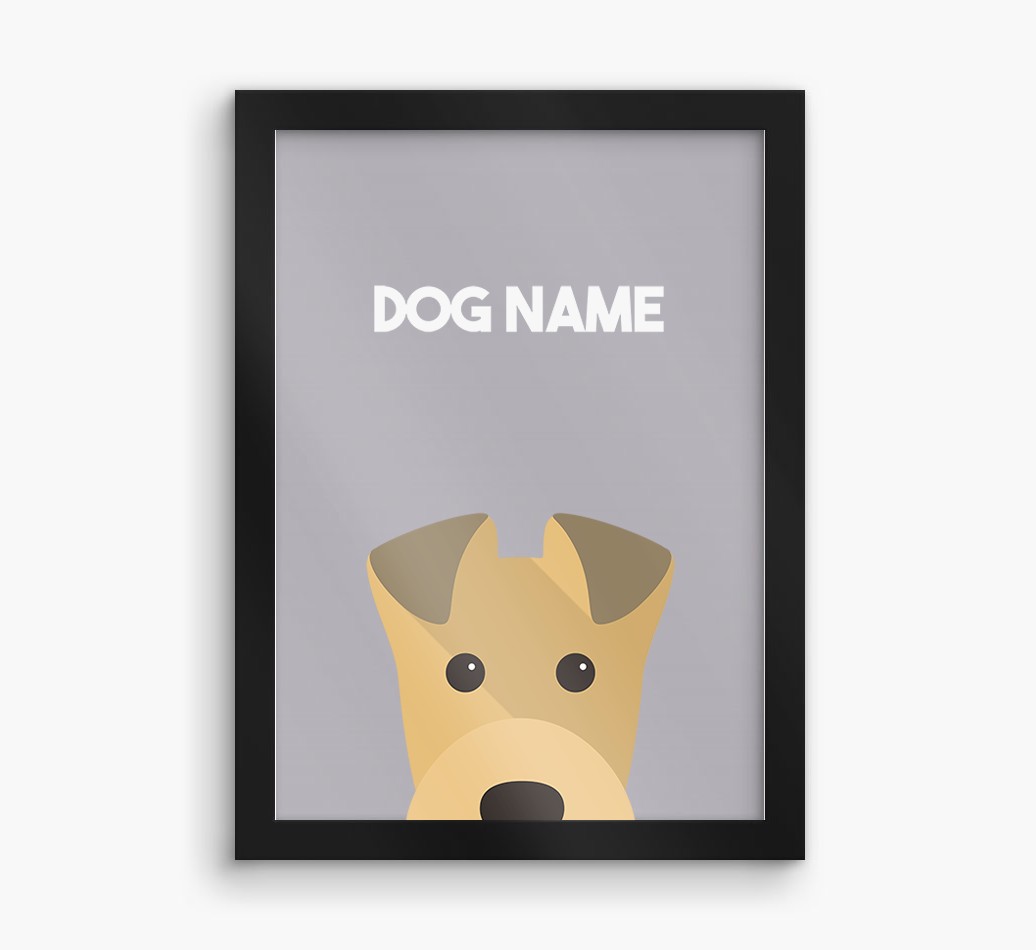 Peeking Dog: Personalised {breedFullName} Framed Print