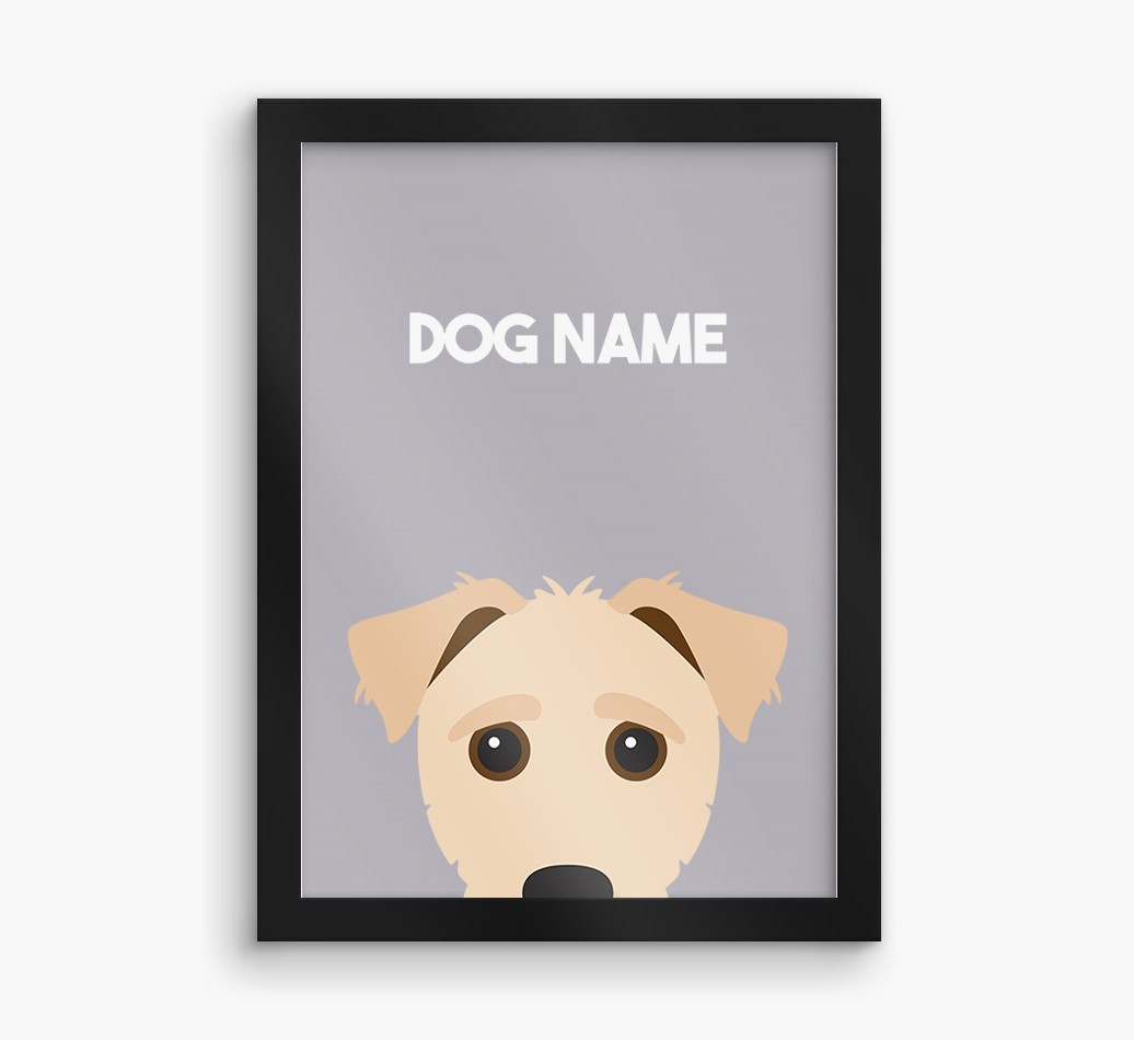 Peeking Dog: Personalised {breedFullName} Framed Print