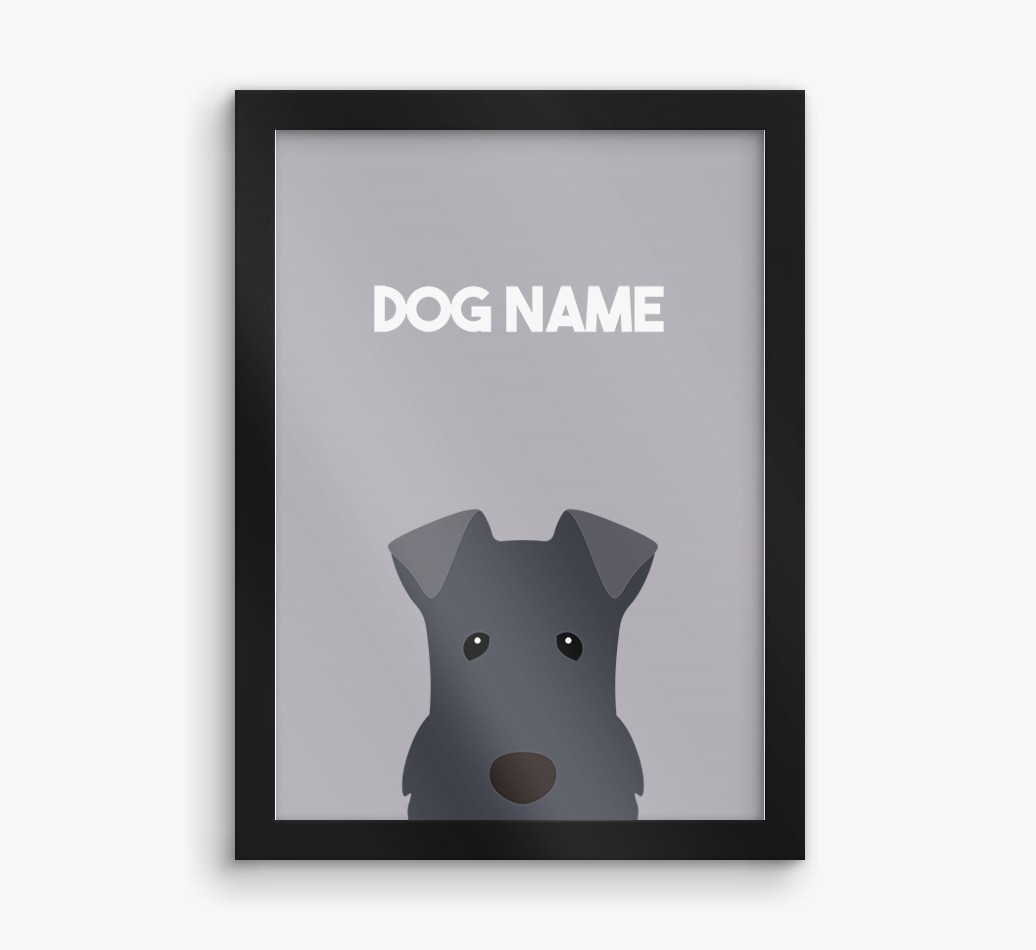 Peeking Dog: Personalised {breedFullName} Framed Print