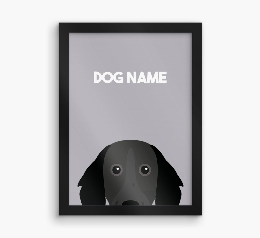 Peeking Dog: Personalised {breedFullName} Framed Print