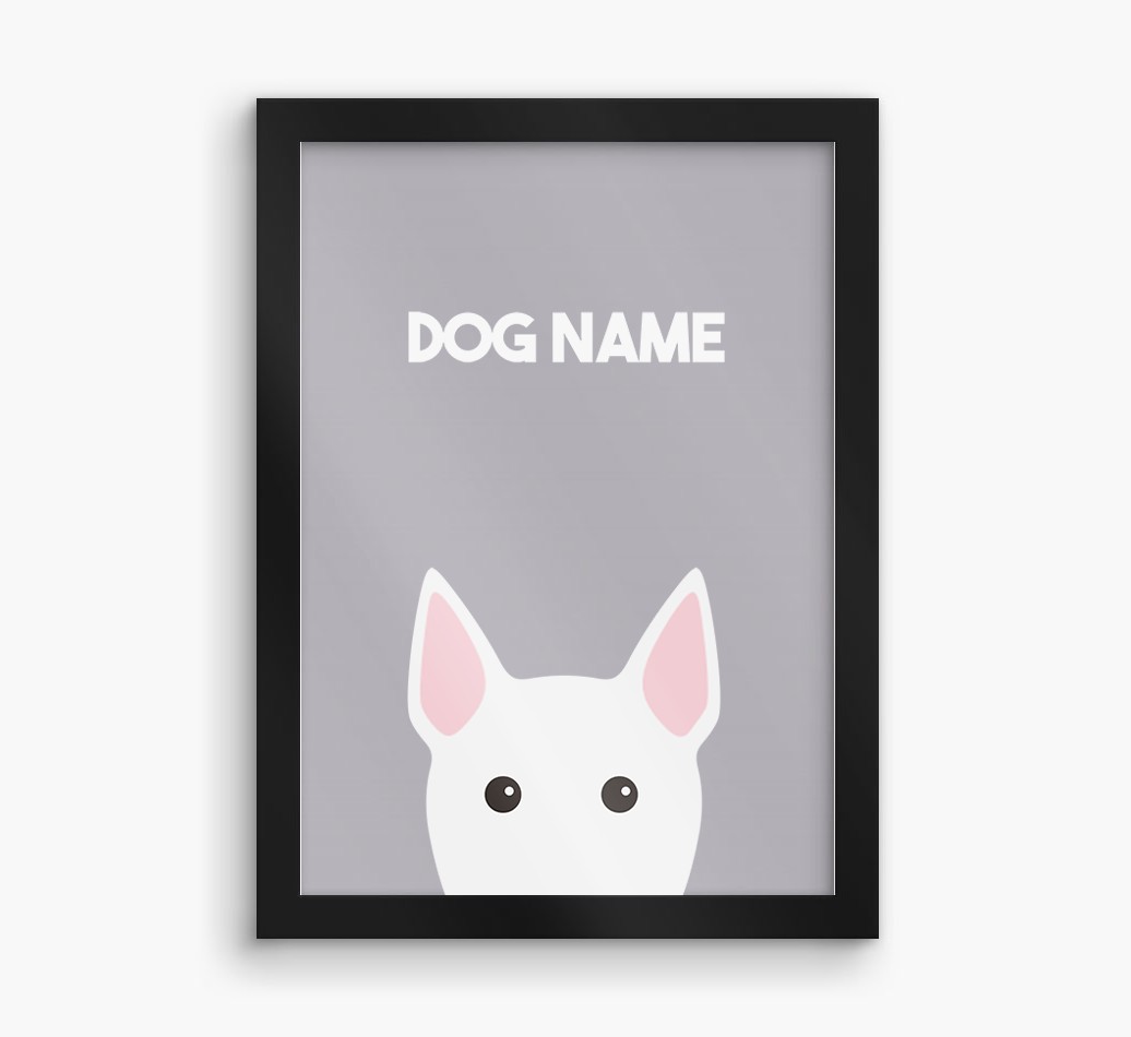 Peeking Dog: Personalized {breedFullName} Framed Print