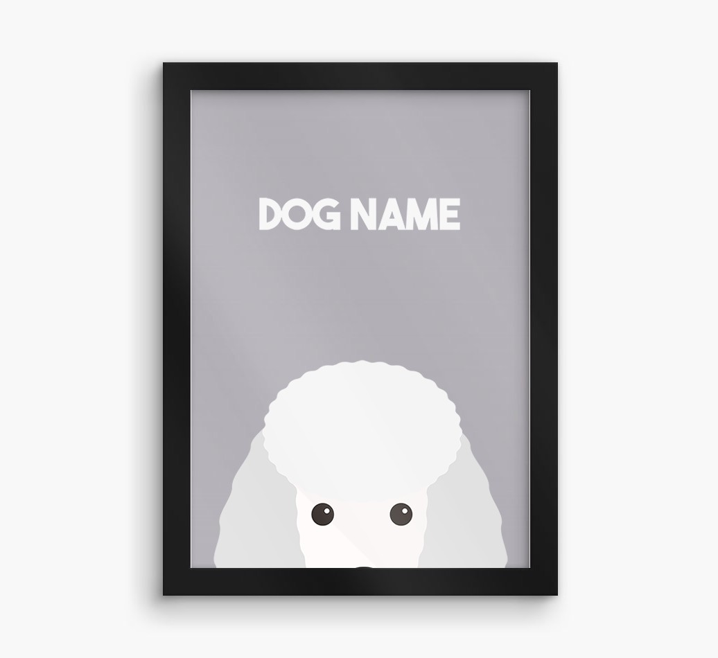 Peeking Dog: Personalised {breedFullName} Framed Print
