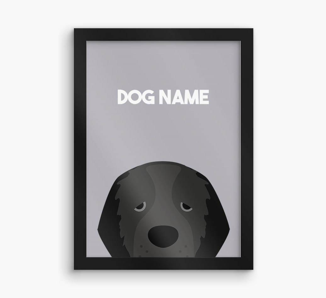 Peeking Dog: Personalised {breedFullName} Framed Print