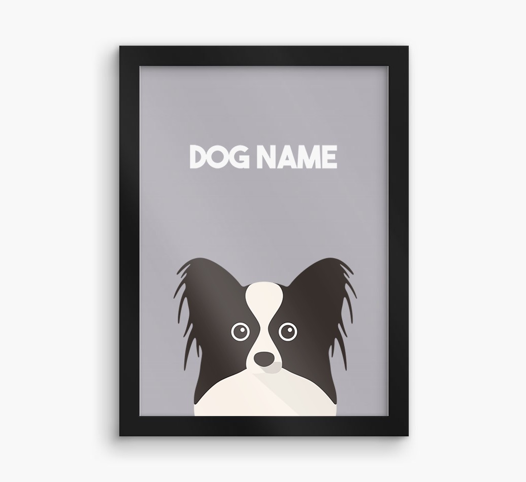 Peeking Dog: Personalized {breedFullName} Framed Print