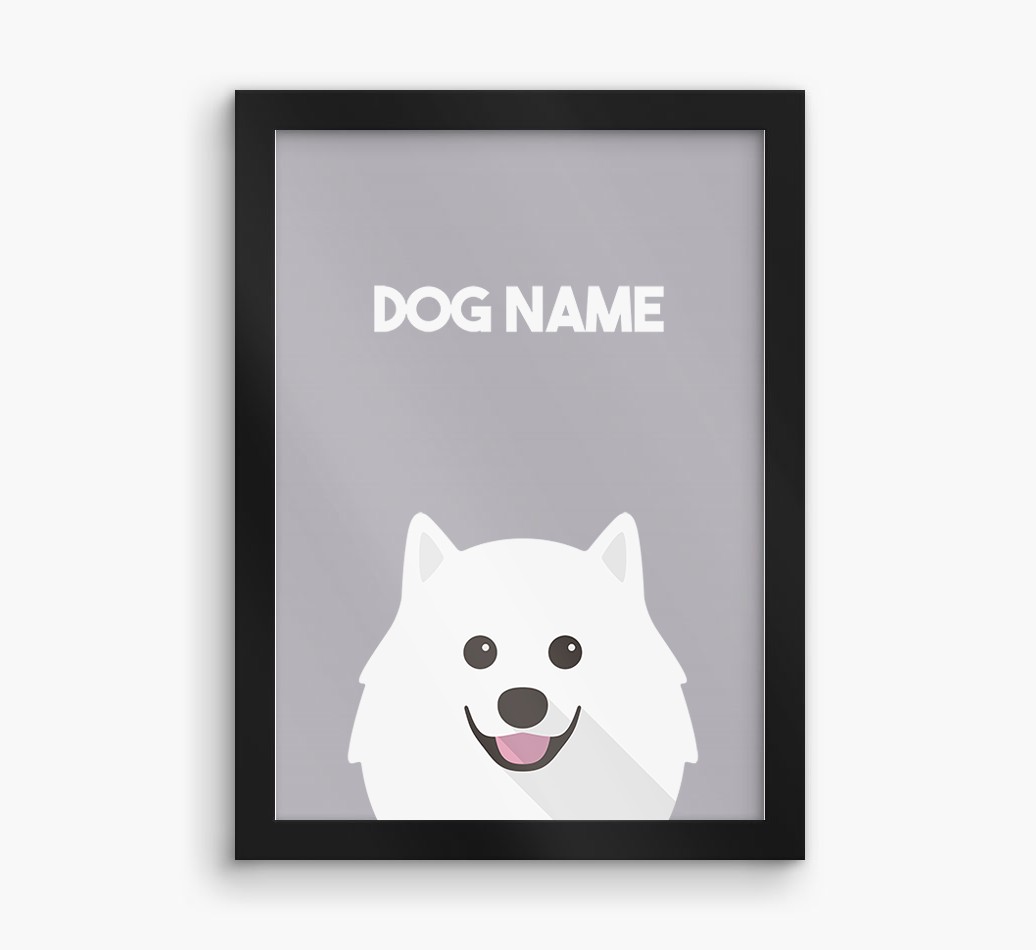 Peeking Dog: Personalised {breedFullName} Framed Print