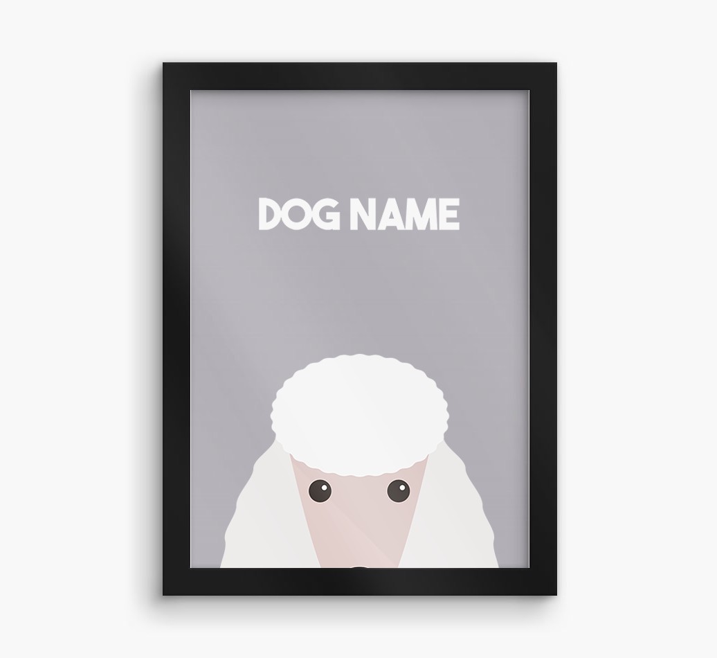 Peeking Dog: Personalised {breedFullName} Framed Print