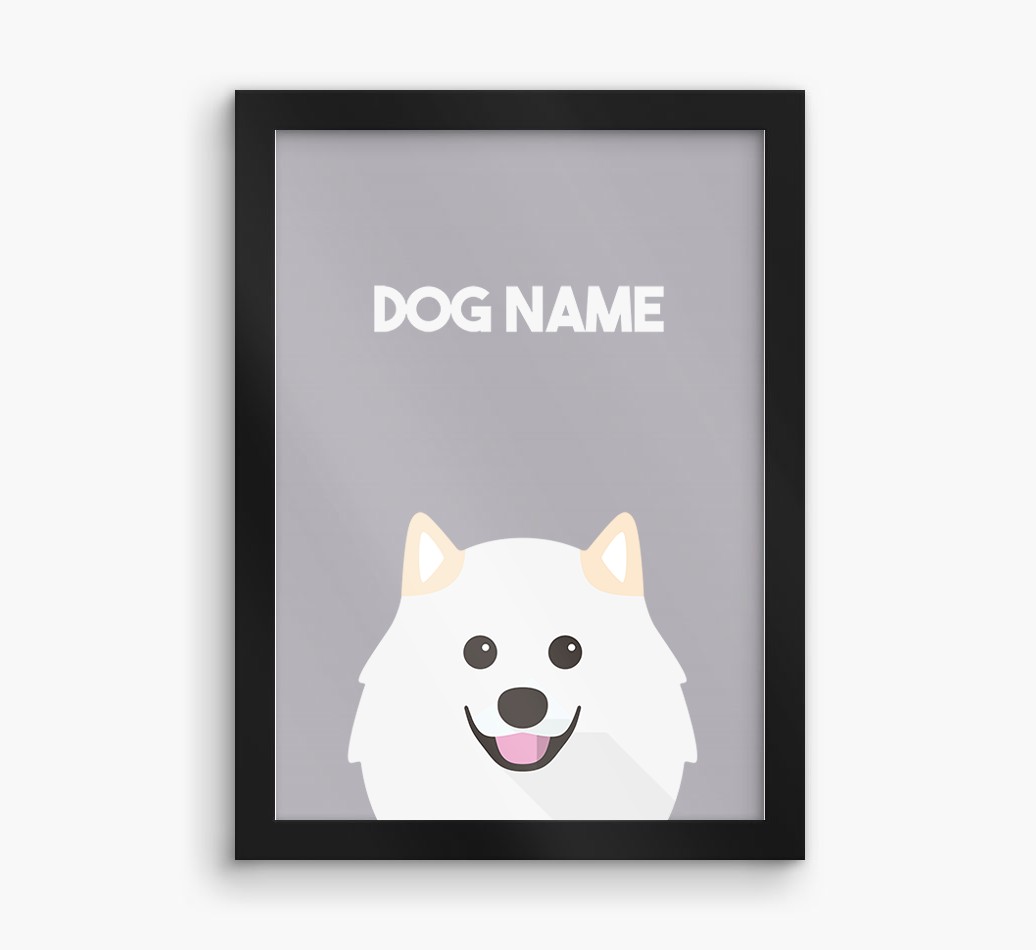 Peeking Dog: Personalised {breedFullName} Framed Print
