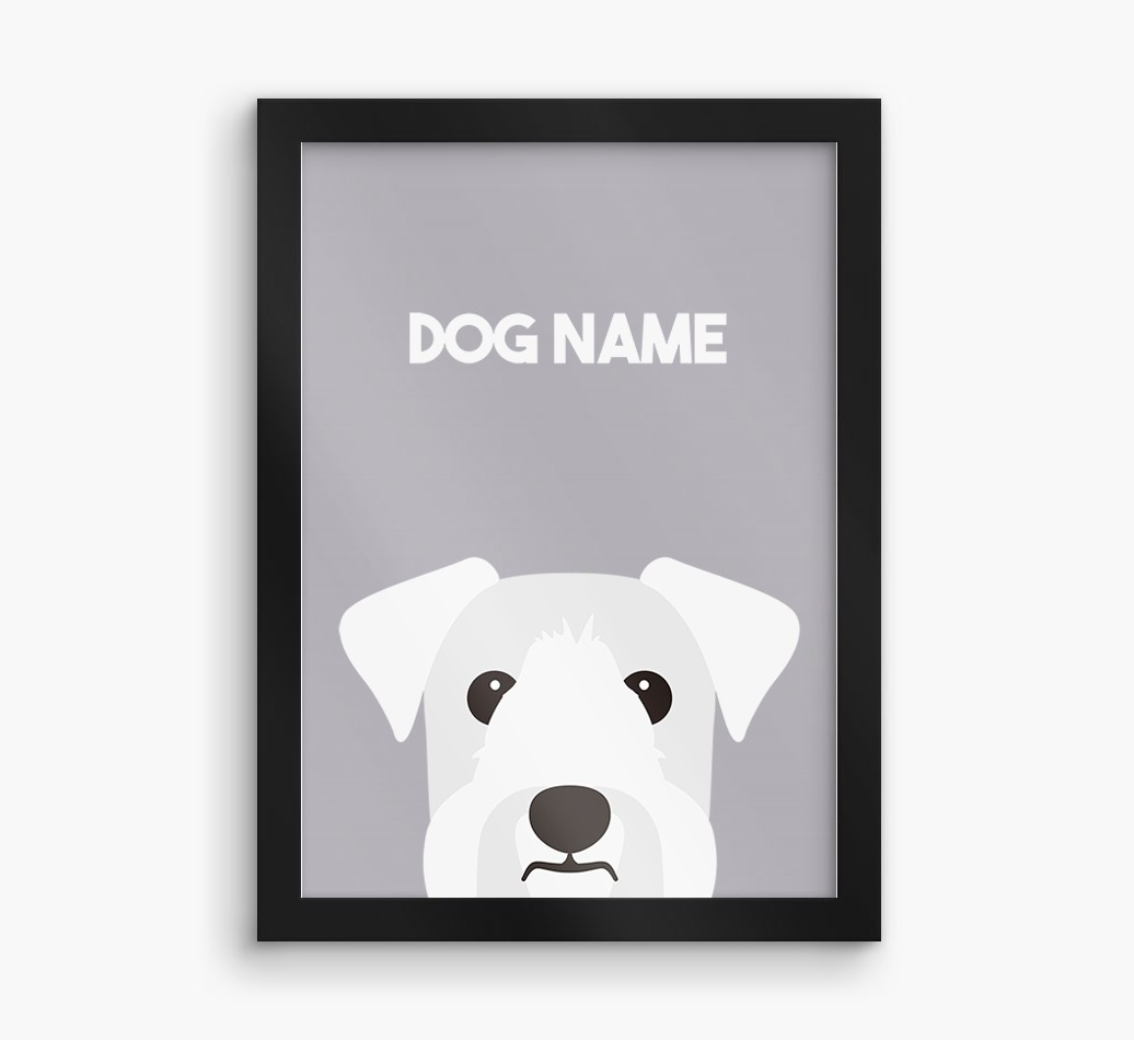 Peeking Dog: Personalised {breedFullName} Framed Print