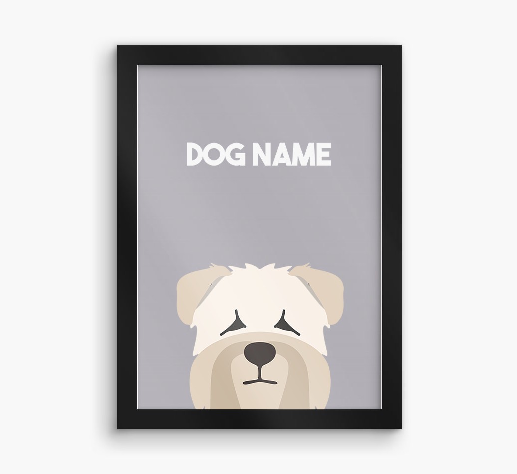 Peeking Dog: Personalised {breedFullName} Framed Print
