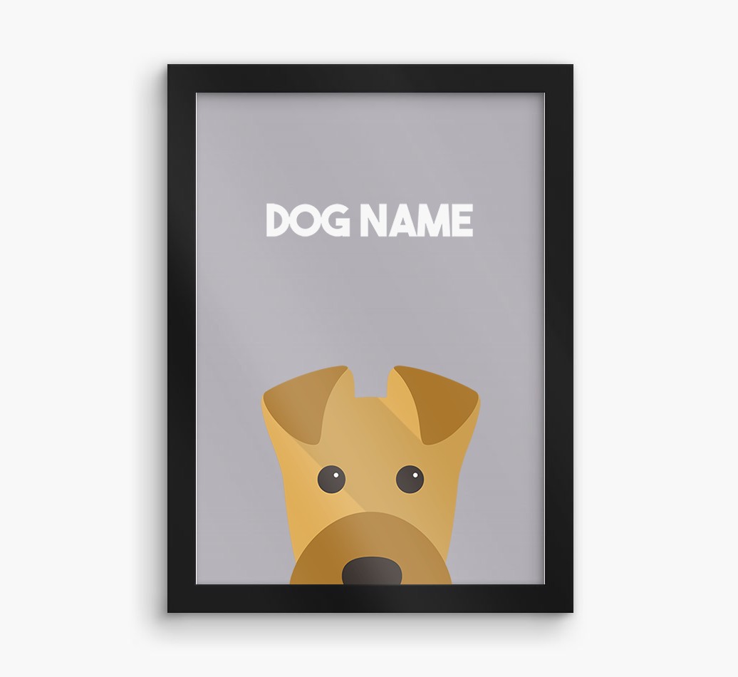 Peeking Dog: Personalised {breedFullName} Framed Print