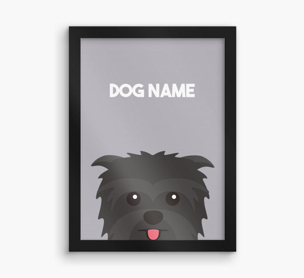 Peeking Dog: Personalized {breedFullName} Framed Print