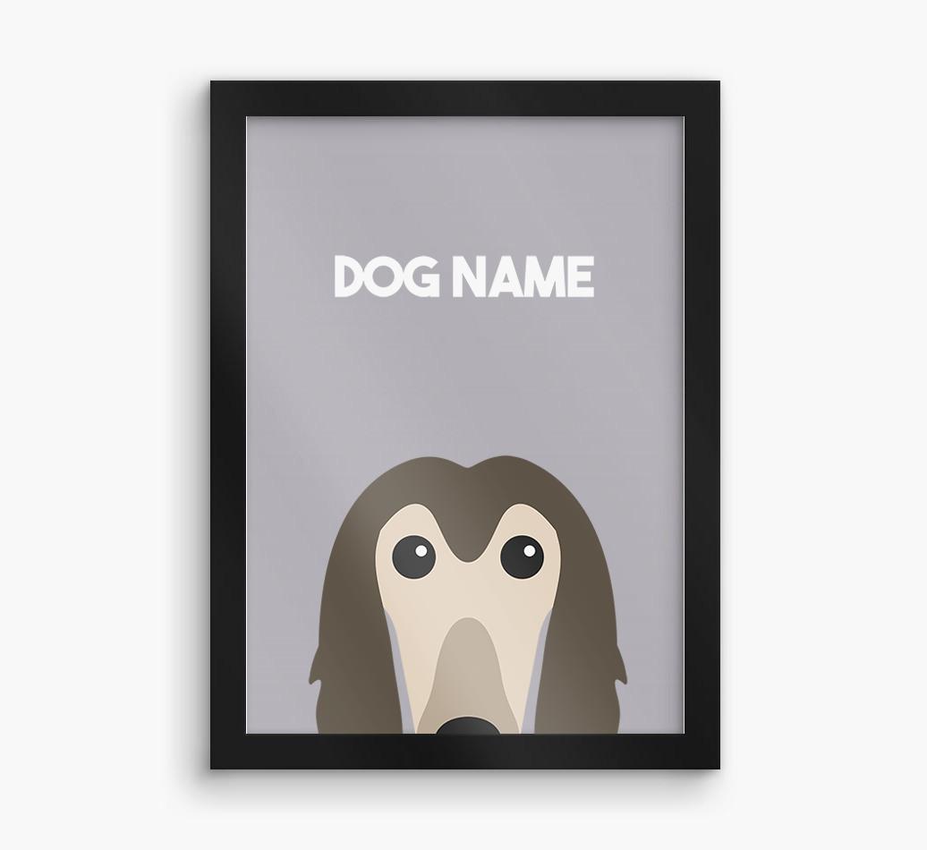 Peeking Dog: Personalized {breedFullName} Framed Print