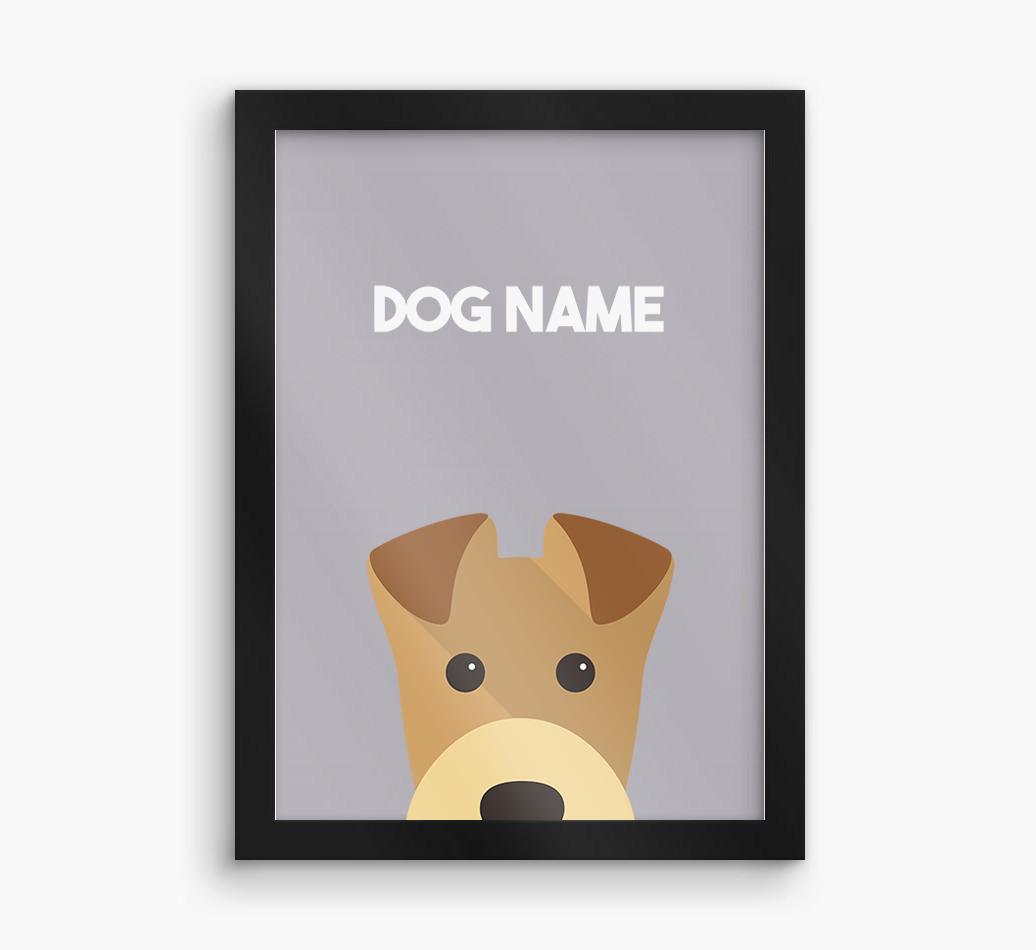 Peeking Dog: Personalized {breedFullName} Framed Print
