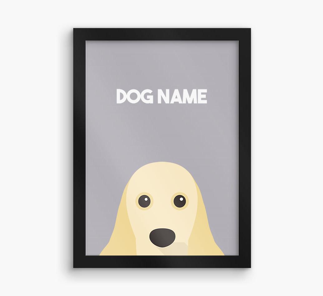 Peeking Dog: Personalized {breedFullName} Framed Print