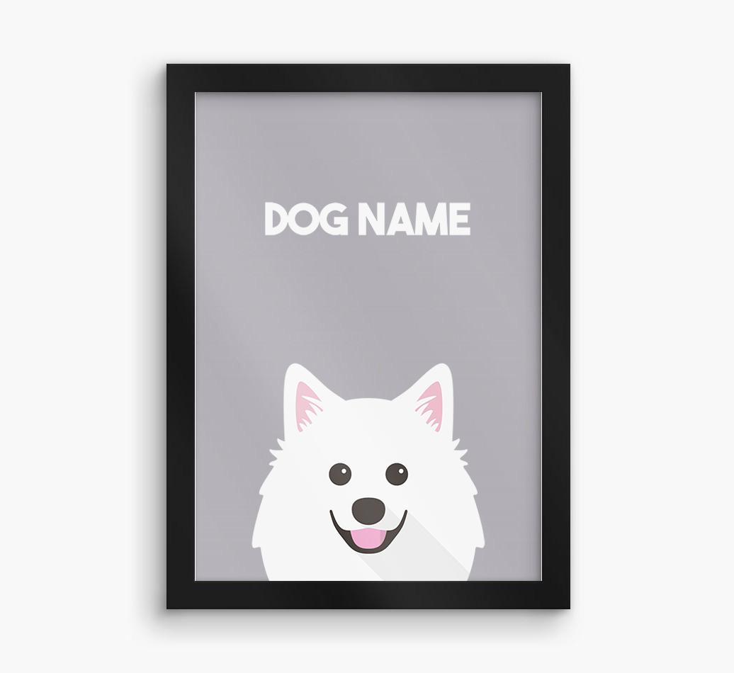 Peeking Dog: Personalized {breedFullName} Framed Print