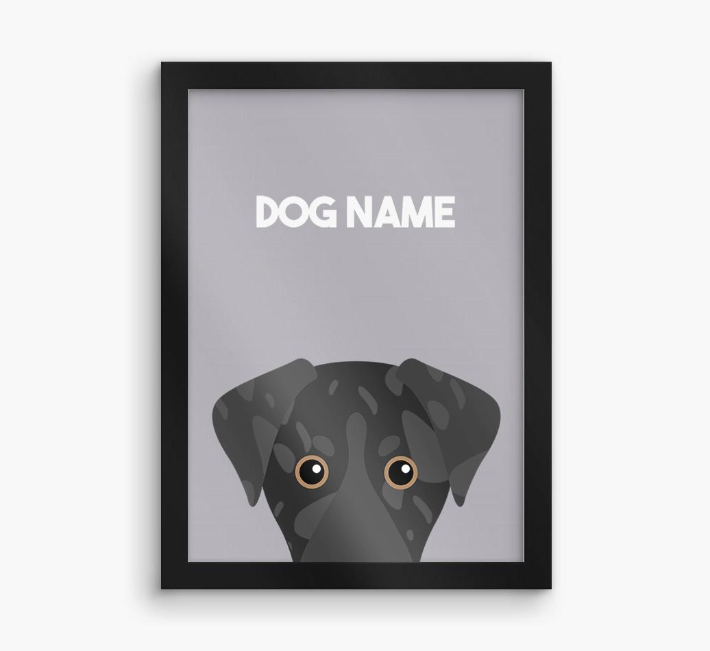 Peeking Dog: Personalized {breedFullName} Framed Print