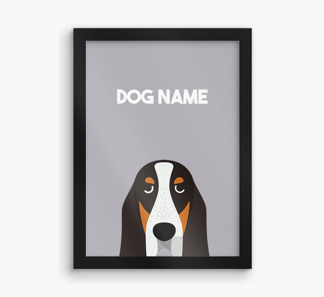 Peeking Dog: Personalized {breedFullName} Framed Print