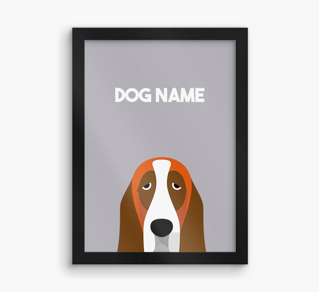 Peeking Dog: Personalized {breedFullName} Framed Print