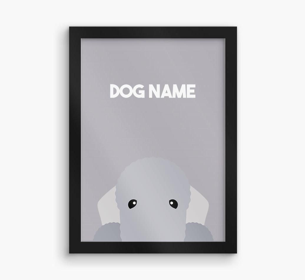 Peeking Dog: Personalized {breedFullName} Framed Print
