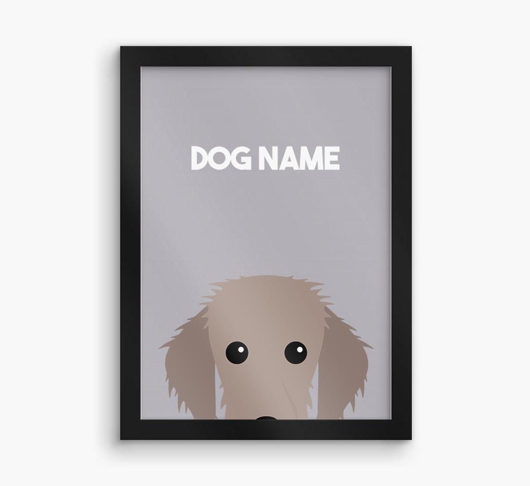 Peeking Dog: Personalized {breedFullName} Framed Print