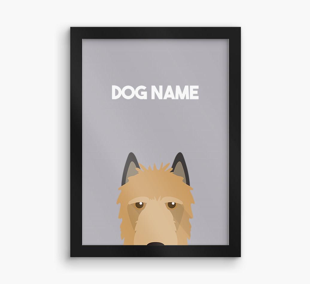 Peeking Dog: Personalized {breedFullName} Framed Print