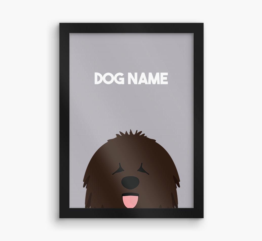 Peeking Dog: Personalized {breedFullName} Framed Print