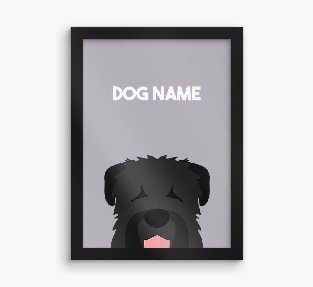 Peeking Dog: Personalized {breedFullName} Framed Print