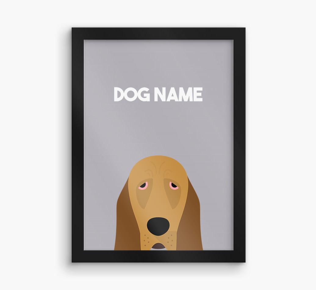 Peeking Dog: Personalized {breedFullName} Framed Print
