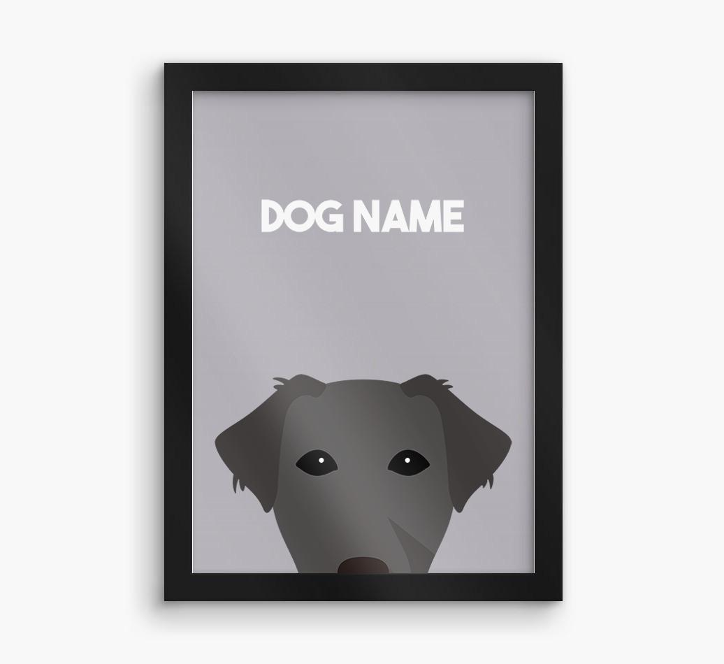 Peeking Dog: Personalized {breedFullName} Framed Print