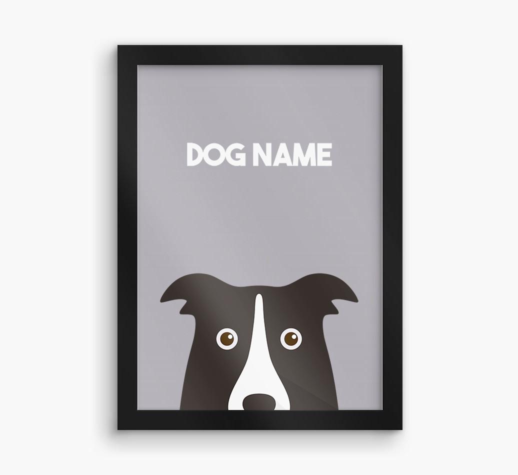 Peeking Dog: Personalized {breedFullName} Framed Print
