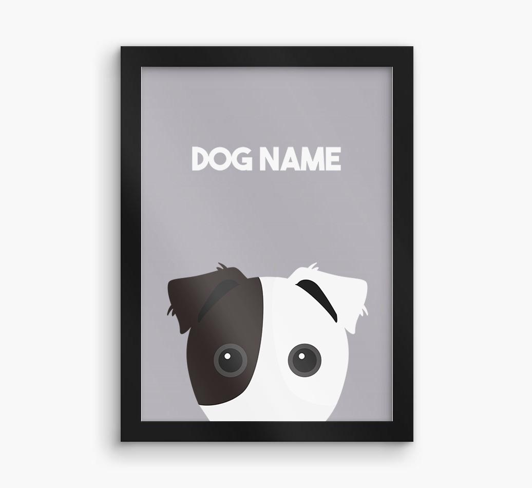 Peeking Dog: Personalized {breedFullName} Framed Print
