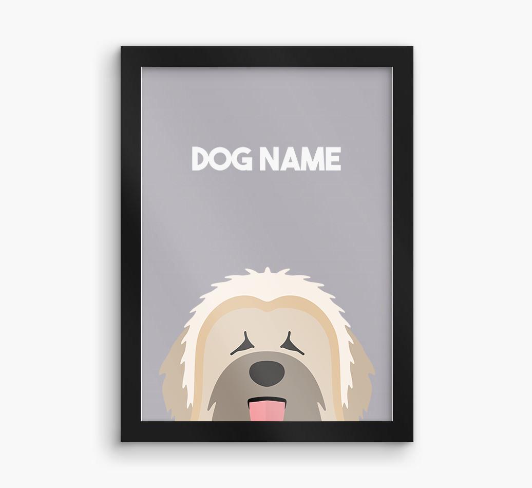 Peeking Dog: Personalized {breedFullName} Framed Print