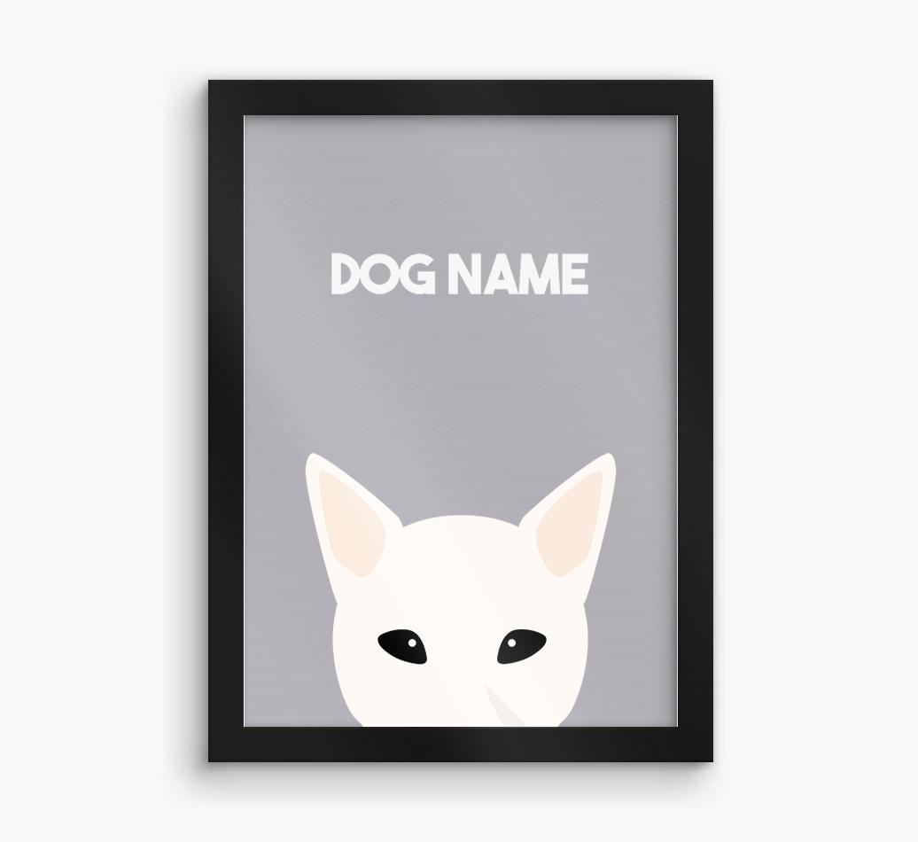 Peeking Dog: Personalized {breedFullName} Framed Print