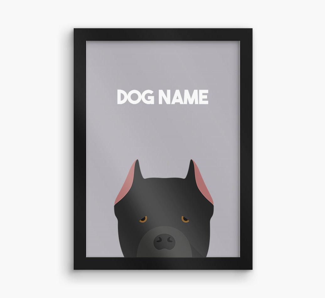 Peeking Dog: Personalized {breedFullName} Framed Print