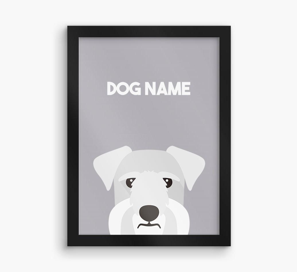 Peeking Dog: Personalized {breedFullName} Framed Print