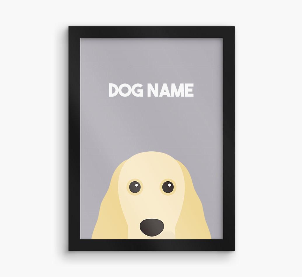 Peeking Dog: Personalized {breedFullName} Framed Print