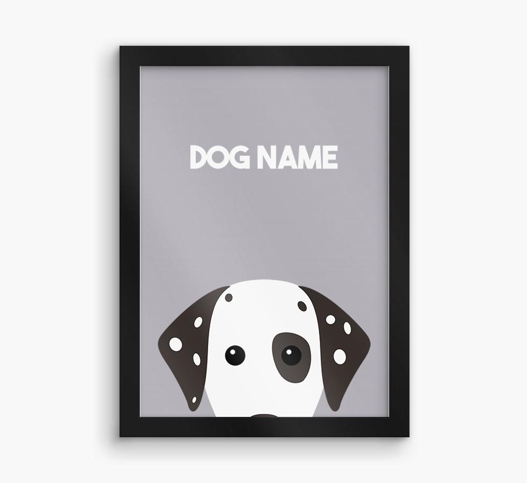 Peeking Dog: Personalized {breedFullName} Framed Print
