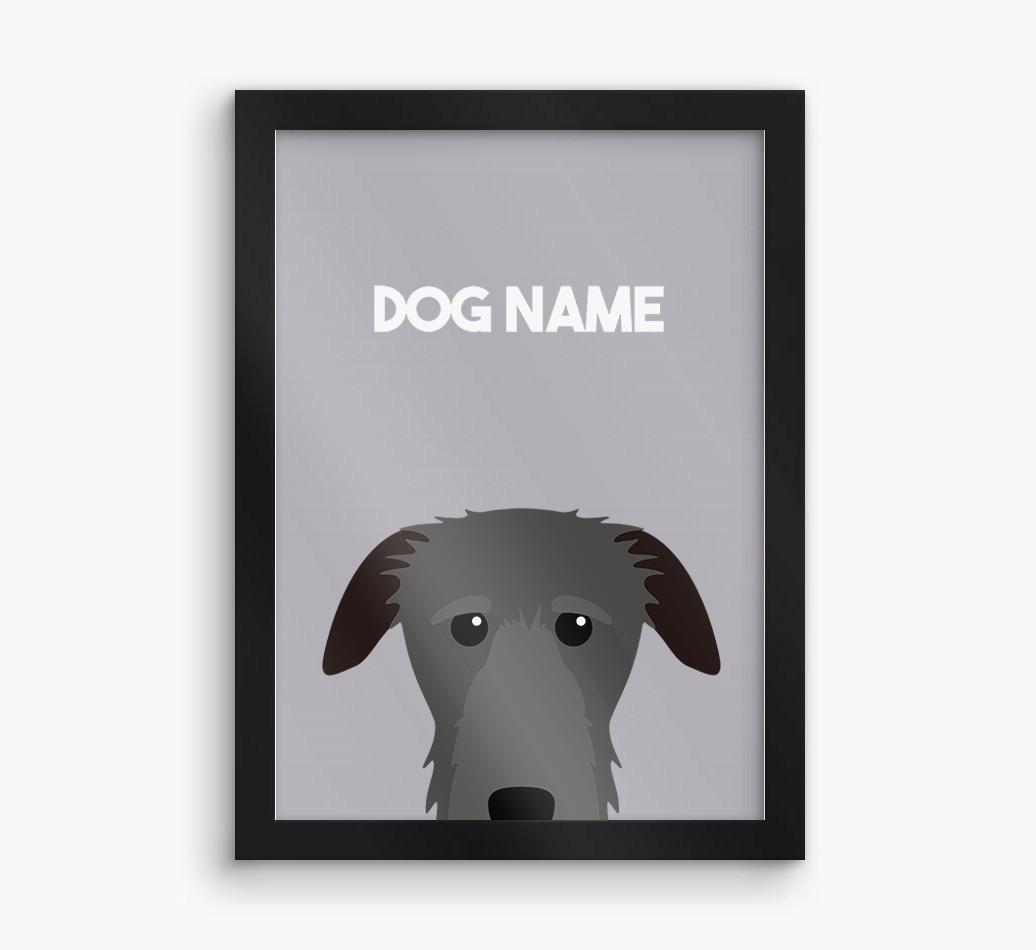 Peeking Dog: Personalized {breedFullName} Framed Print